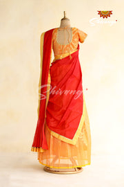 Orange Manipuri Half Saree  | Langa Lavani For Girls!!!