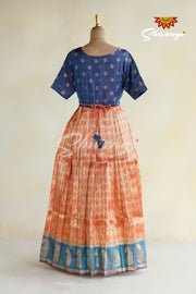 Orange Summer Mango Long Gown For Girls!!!