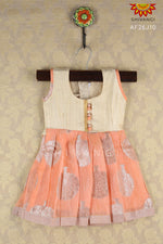 Girl Peach Tree Pastel Baby Frock 