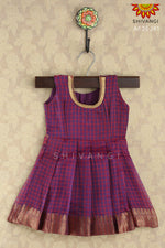 Girl Maroon Tissue Baby Frock 