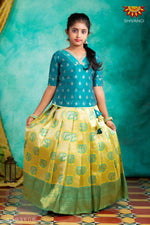 Girls Ramar Green Dancing Annam Pattu Pavadai | Langa 