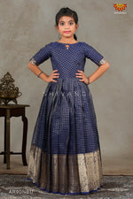 Navy Blue Mary Gold Long Gown For Girls !!!