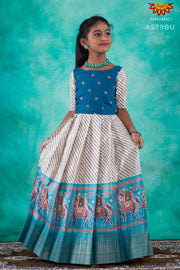 Patola Leheriya Long Gown Blue !!!