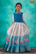 Patola Leheriya Long Gown Blue !!!
