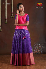 Organza Sequence  Purle Pattu Pavadai For Grils !!!