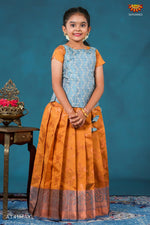 Mustard Flower pattu pavadai For Girls !!!