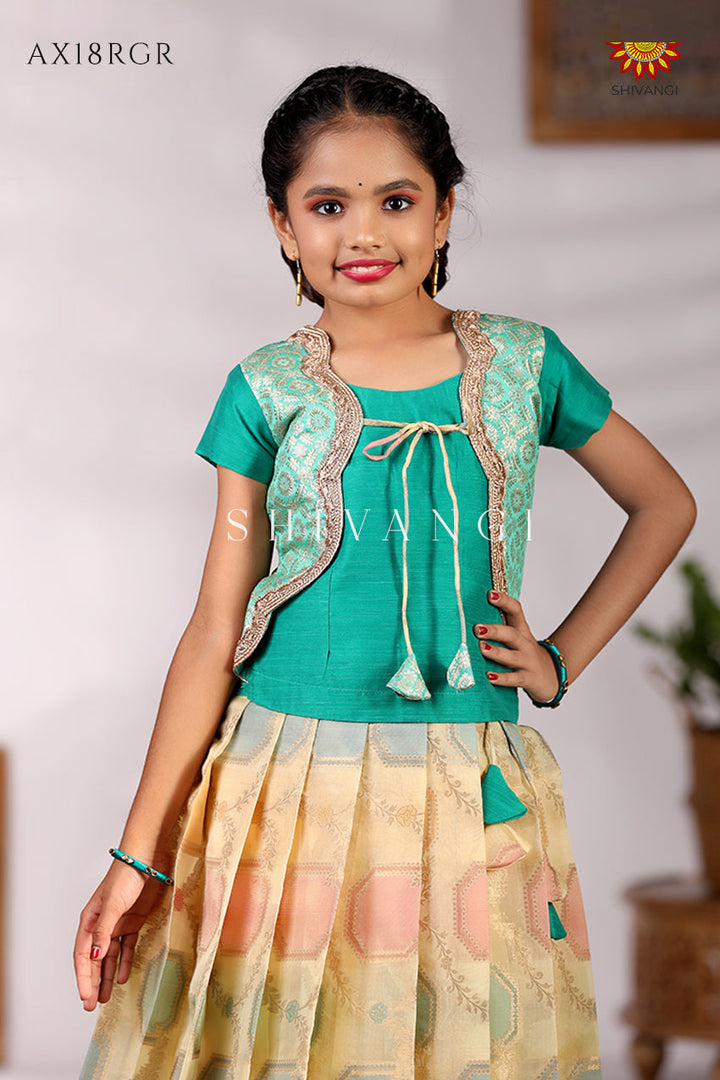 Festive Collection - Gem Stone Pattu Pavadai  !!!