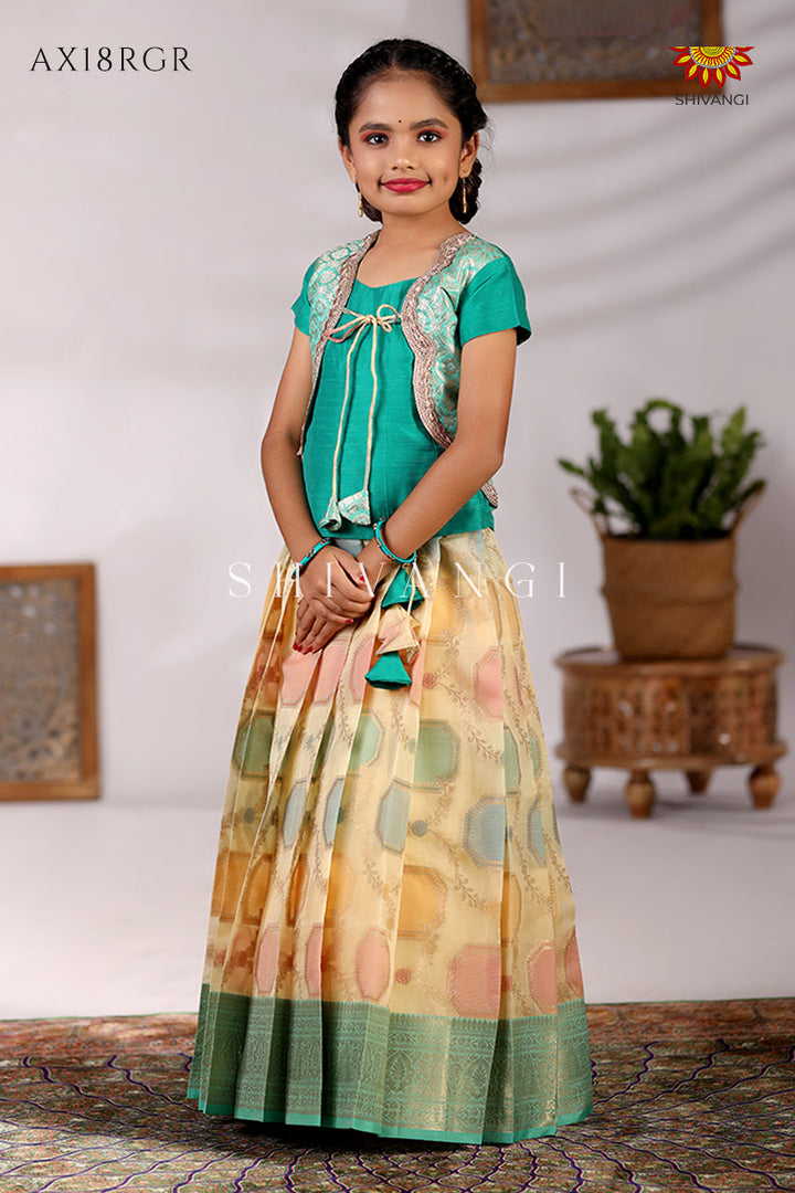 Festive Collection - Gem Stone Pattu Pavadai  !!!