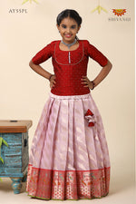 Purple Kota Wave Pattu Pavadai Diwali Collection for Girls